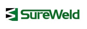 A green and white logo for sureway.